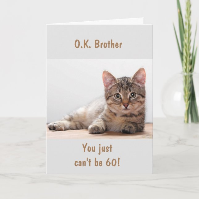 **BRODER** PÅ DIN *60:e* BIRTHDAY Card Kort (Framsida)