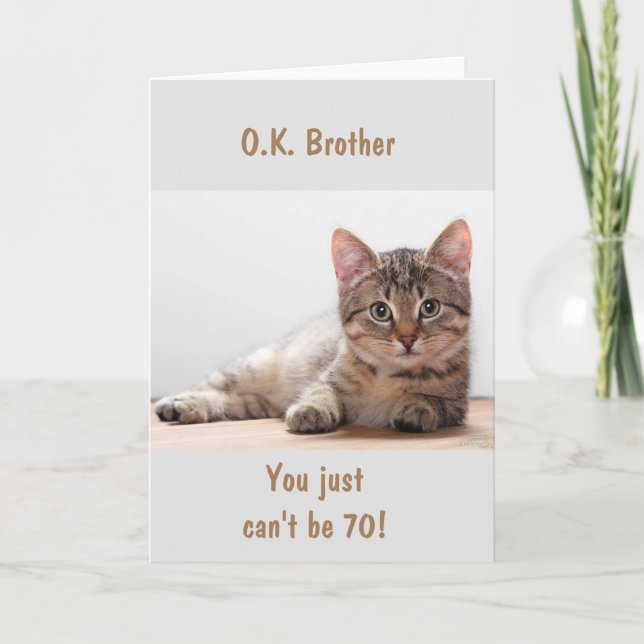 **BRODER** PÅ DIN *70:e* BIRTHDAY Card Kort (Framsida)