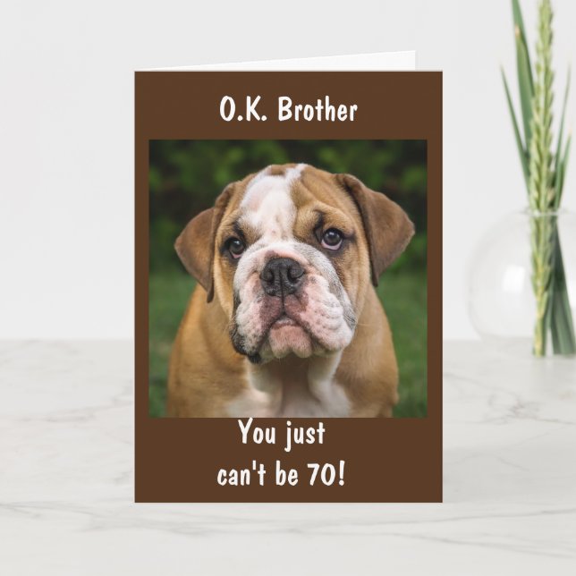 **BRODER** PÅ DIN *70:e* BIRTHDAY Card Kort (Framsida)