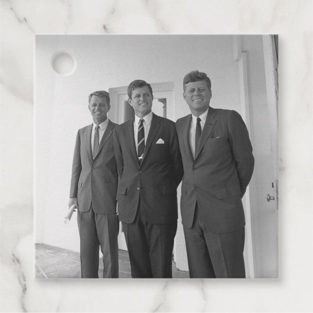 Bröder, President John Kennedy,  Robert & Ted Gåvor Etiketter (Framsida)