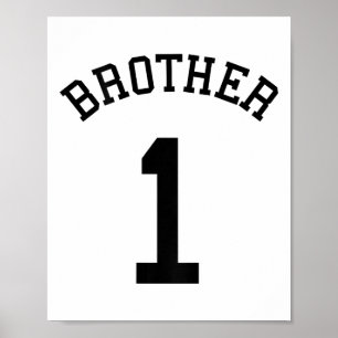 Broder Team Tröja nr 1 Fotboll Handll Sketll Crick Poster