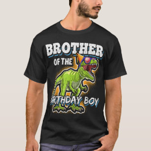 Broder till Birthday Boy Matching Family Dinosa T Shirt