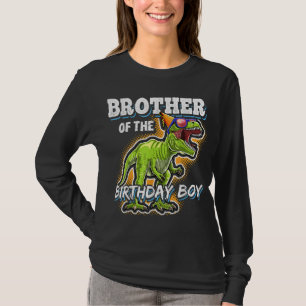Broder till Birthday Boy Matching Family Dinosa T Shirt