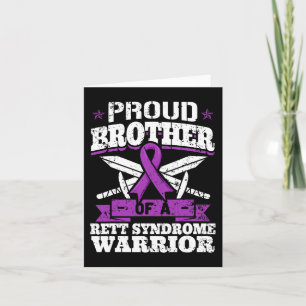 Broder till en Rett Syndrome Warrior Rtt Awareness Kort