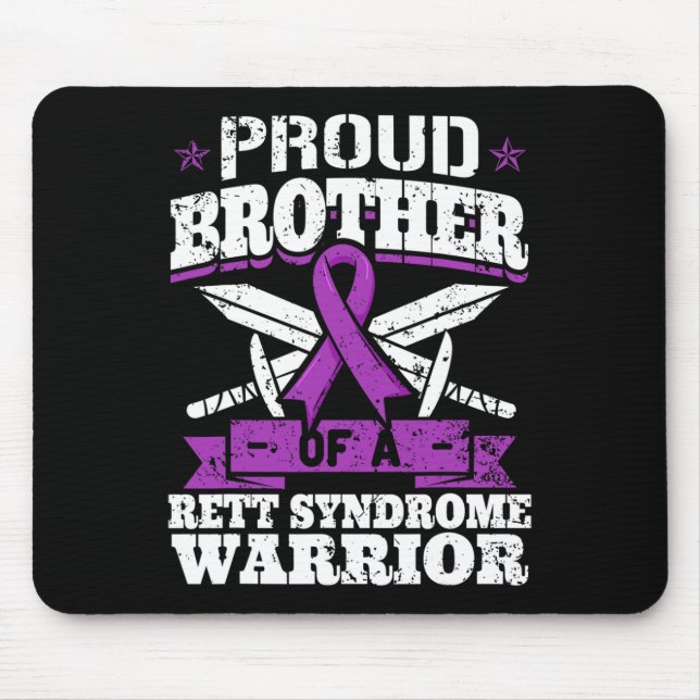 Broder till en Rett Syndrome Warrior Rtt Awareness Musmatta (Framsidan)