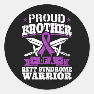 Broder till en Rett Syndrome Warrior Rtt Awareness Runt Klistermärke