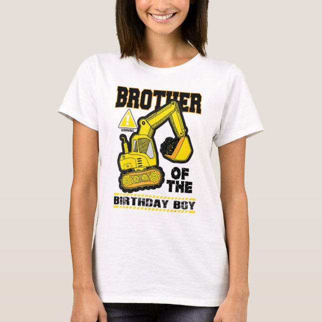 Broder till grävmaskinen Fordon Digg T Shirt (Framsida)