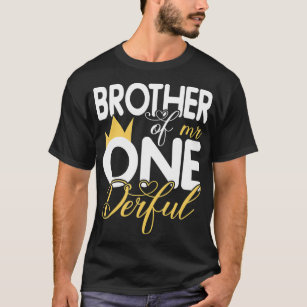 Broder till Mr One Boy 1st Birthday Party Morsa T Shirt