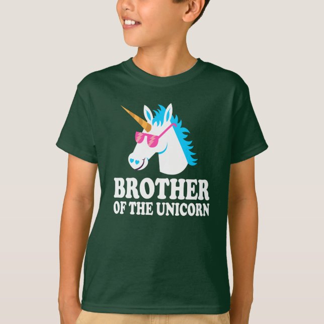 Broder till Unicorn Boy Gift T-Shirt (Framsida)
