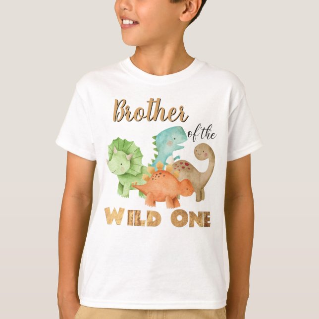 Broder till Vild 1 Dinosaurs T-Shirt (Framsida)