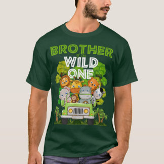 Broder till Vild 1 Zoo Lastbil Birthday Safari T Shirt