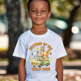 Bröder till vilda en safari djur födelsedag  t shirt