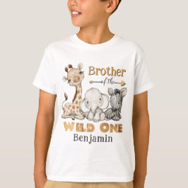 Broder till Vilden En Safari Birthday T-Shirt