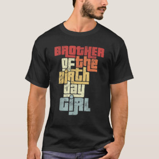 Broder till vintagen för födelsedagsflicka som mat t shirt