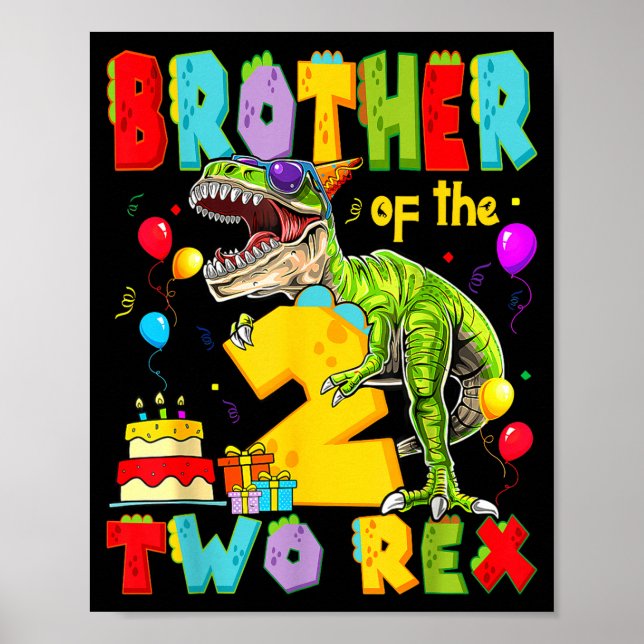 Broder Two Rex 2-årsillustration Poster (Framsidan)