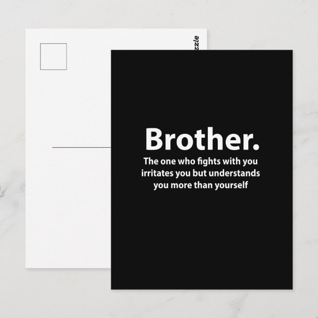 Broder Typografi Broder Vykort (Fram/baksida)