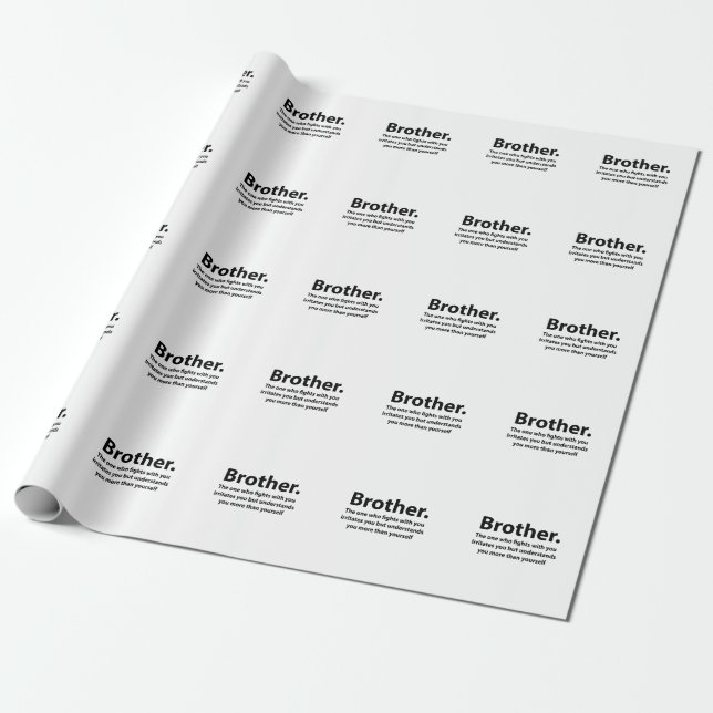 Broder Typography Broder Presentpapper (Utrullad)