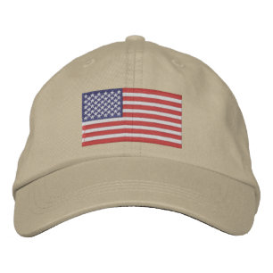 Broderad amerikansk flaggmössa keps