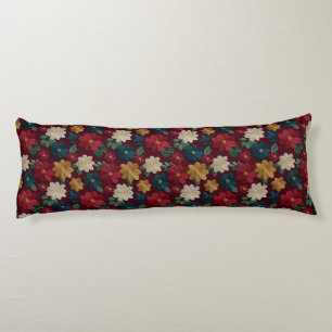 Broderad Blomma Hem Inredning Trädgård Inspirerad Kroppskudde