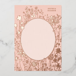 Broderad Blommigt tom  Guld