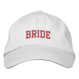 Broderad brudhatt, vit Flexfit-ullmössa Keps
