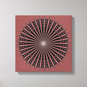 Broderad cirkel canvastryck