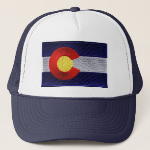 Broderad Colorado flaggahatt Truckerkeps
