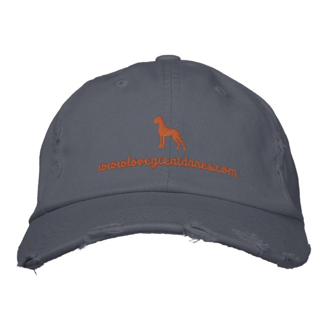Broderad Doggen mössa Keps (Framsida)