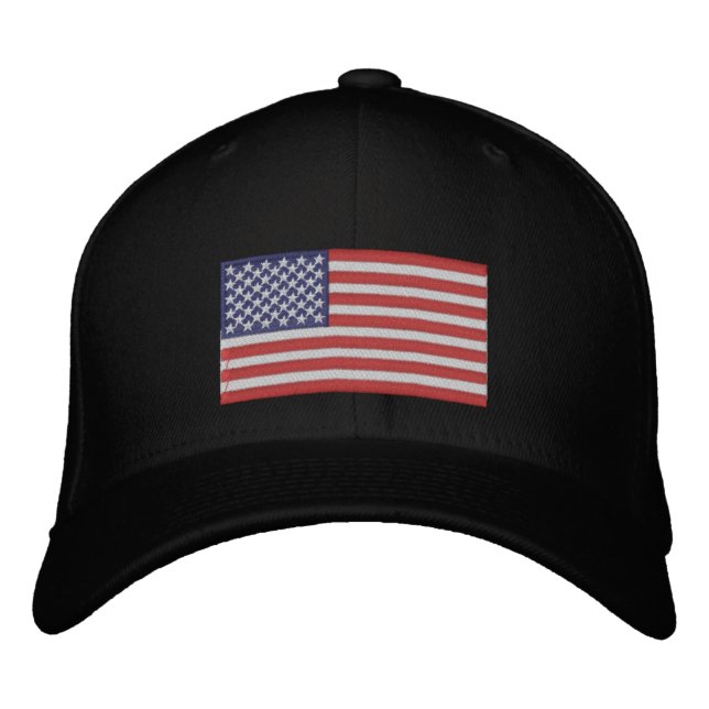 Broderad Hatt Amerikansk Flagga Keps (Framsida)