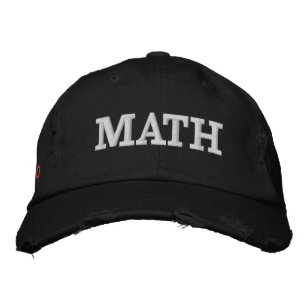 Broderad hatt "för MATH" Keps