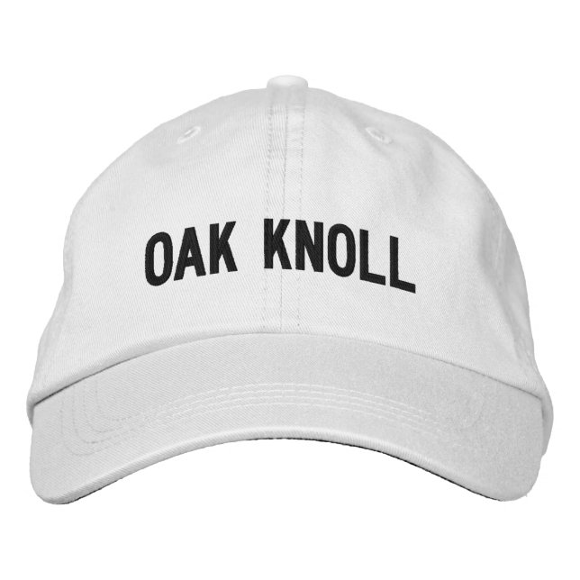 Broderad hatt för Oak rund kulle Keps (Framsida)