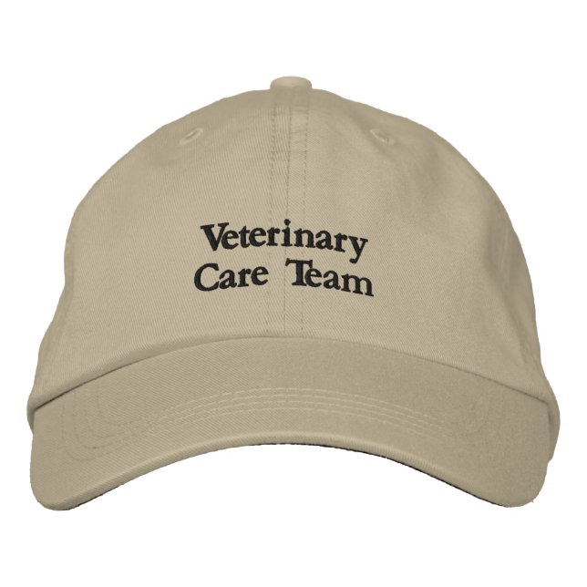 Broderad hatt för veterinärvårdsteam keps (Framsida)