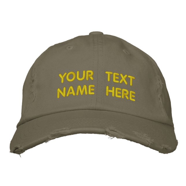 Broderad hatt med eget varumärke och anpassad text keps (Framsida)