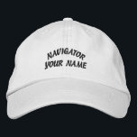 Broderad hatt, NAVIGATOR OCH NAMN Keps<br><div class="desc">Broderade CAPS,  NAVIGATOR AND NAMN,  Embroiedated cap Baseball & Truckerkeps,  NAVIGATOR,  AND NAMN</div>