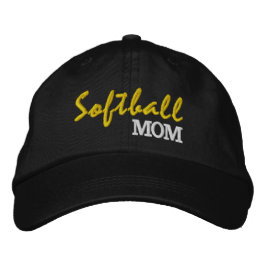 Broderad mössa för softballmamma, sporttema keps