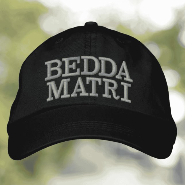 Broderad mössa keps (Bedda Matri Funny Embroidered Sicilian Hat - Sicily Saying Oh My God)