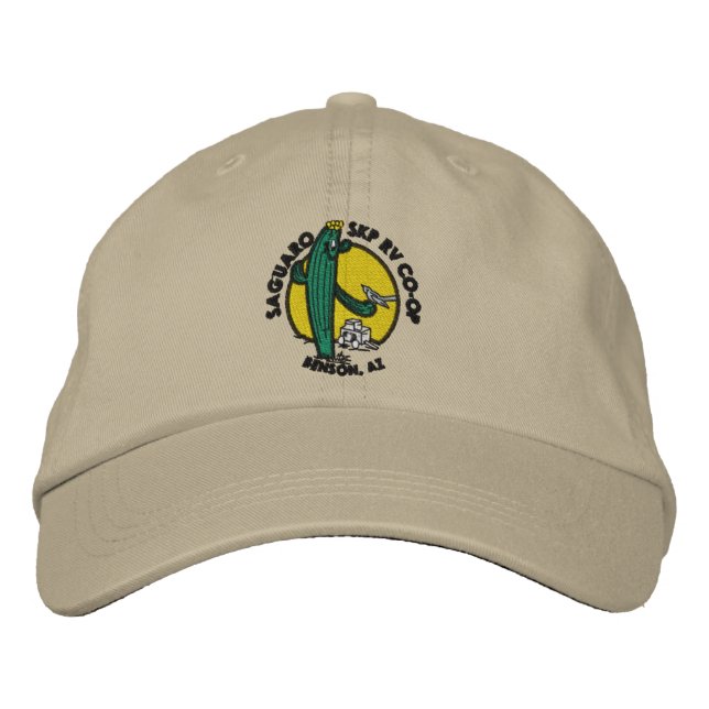Broderad mössa - Khaki Keps (Framsida)