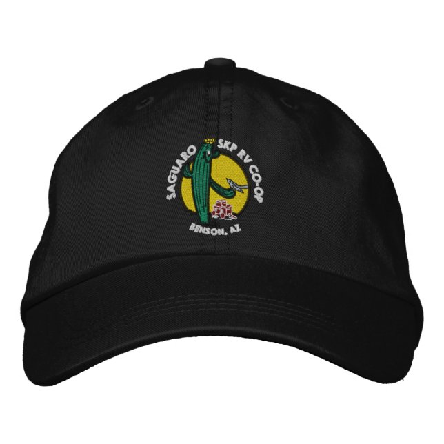 Broderad mössa - svart keps (Framsida)