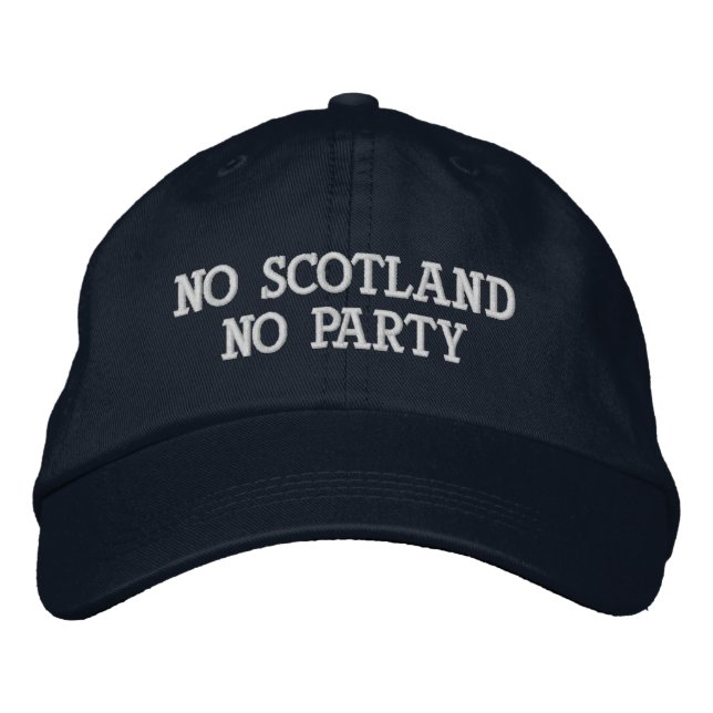 Broderad No Scotland No Party  Keps (Framsida)