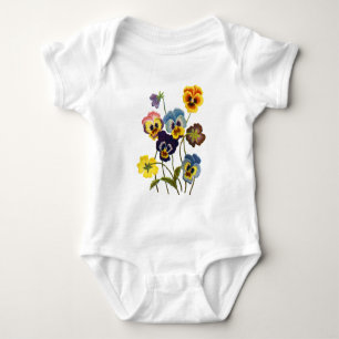 Broderad parad av Pansies T Shirt