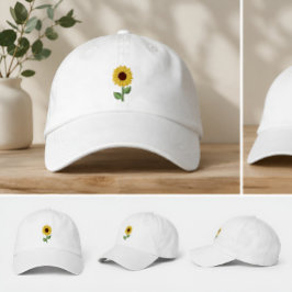 Broderad solros skräddarsydd mössa blomster natur  keps