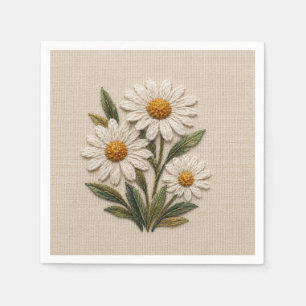 Broderad tusenskönsblomning pappersservett