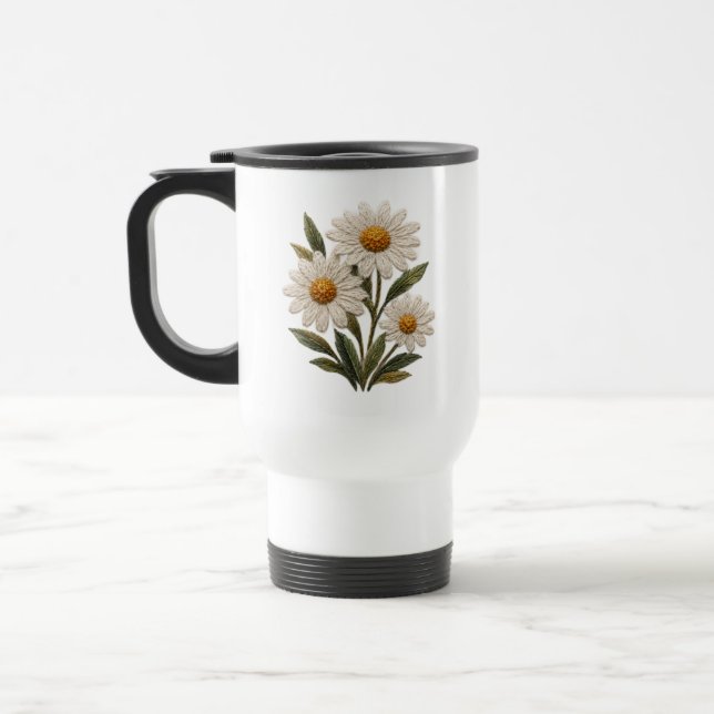 Broderad tusenskönsblomning resemugg (Vänster)