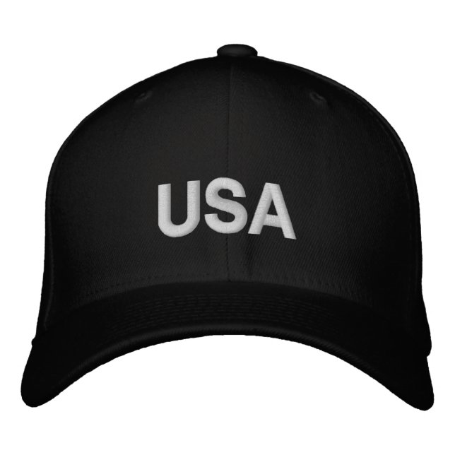 Broderad USA-design justerbar basebollmössa Keps (Framsida)