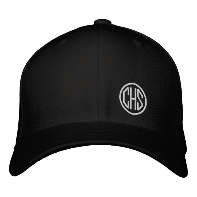Broderade Monogram INITIALER Skolfärger Preppy Broderad Keps (Framsida)