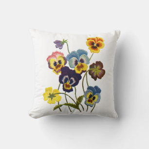 Broderade paneler kudde