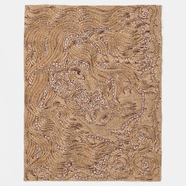 Broderade Unicorn Wood Art Fleecefilt