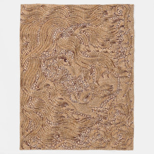 Broderade Unicorn Wood Art Fleecefilt