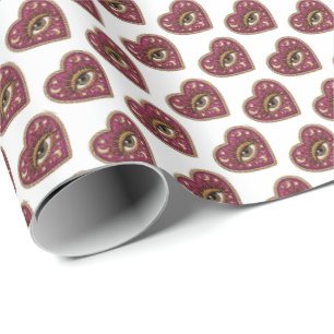 Broderat Hjarta Presentpapper