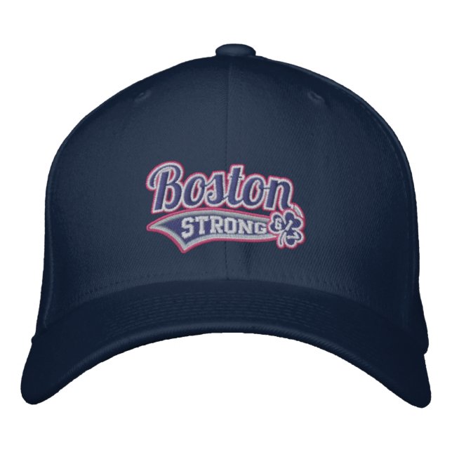 Broderat lock för Boston stark basebollarena Broderad Keps (Framsida)